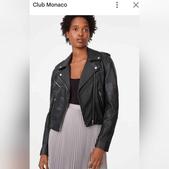 club monaco leather jacket - Picture 2 of 6